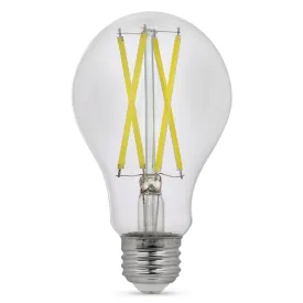 15W (100W Replacement) Daylight (5000K) E26 Base A21 Glass Filament Enhance LED (2-Pack)