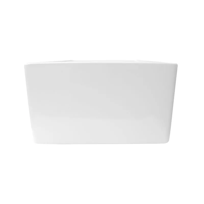 23.38" Fireclay Single-Basin Farmhouse Apron Kitchen Sink in Gloss White (23.38" x 18.75" x 8.75")