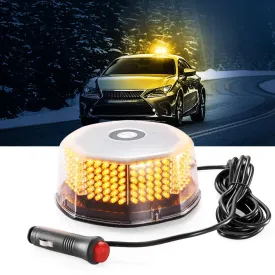 240 LED Emergency Warning Rotating Strobe Beacon Light with Magnetic Base for 12V Vehicle Cars Truck Snow Plow