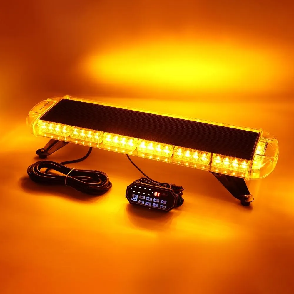 31.5" Rooftop Strobe Flashing Light Bar with Mounting Brackets 20 Flashing Modes Emergency Safety Warning Caution Beacon Lights