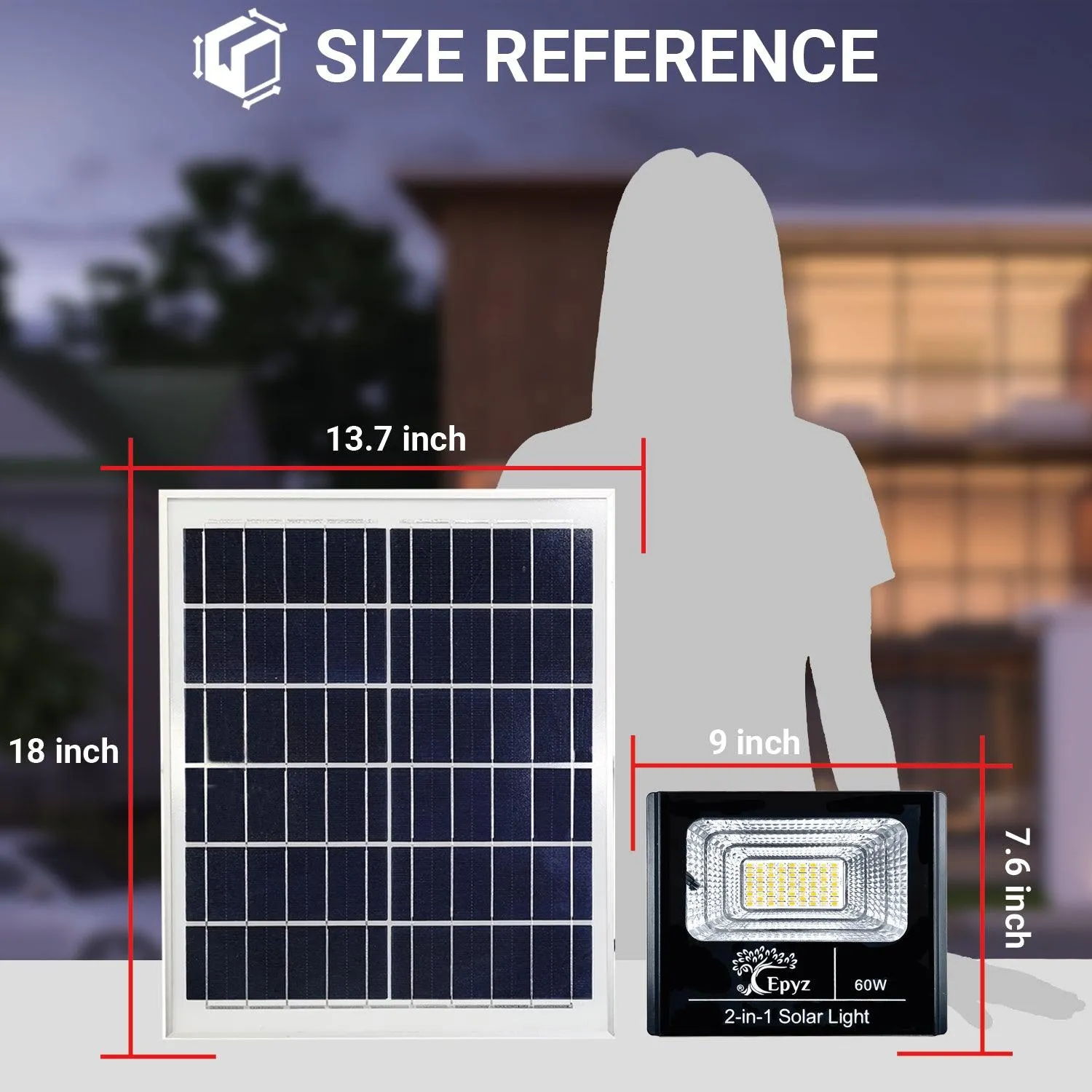 60 Watt Solar Flood Light