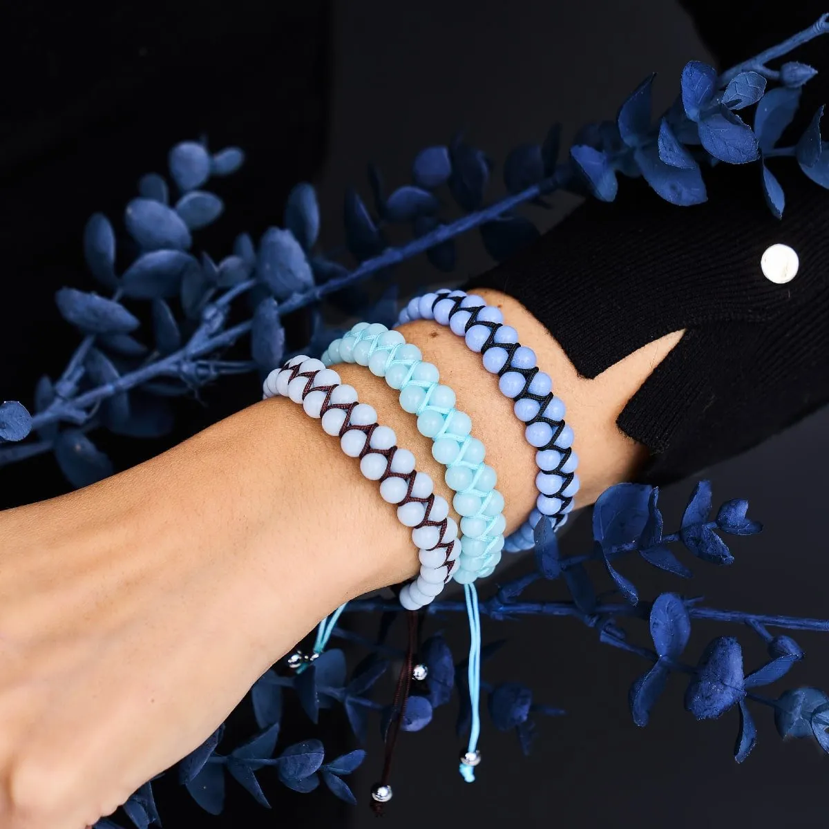 Azure | Lumos Ceramic | Vitality Macrame Bracelet