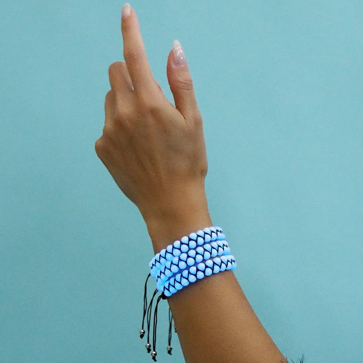 Azure | Lumos Ceramic | Vitality Macrame Bracelet