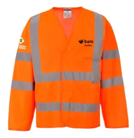 BAM Ritchies Classic Velcro Hi Vis Long Sleeved Vest