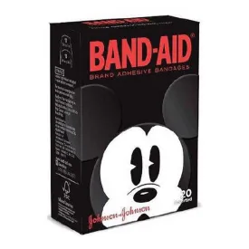 Band-Aid Adhesive Assorted Sizes Kid Design (Assorted Mickey), Sterile Strip Plastic Box of 20