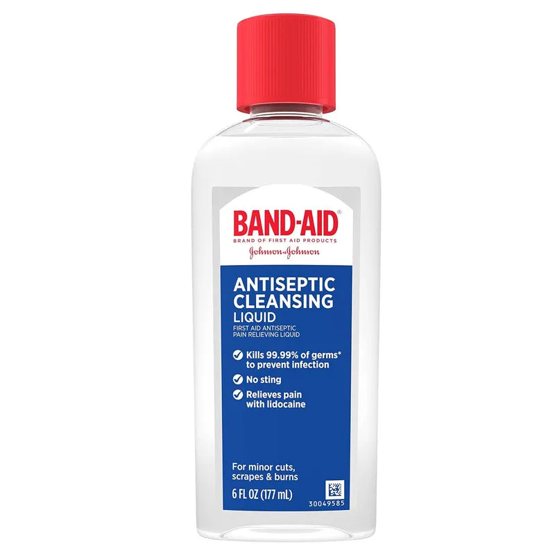 Band-Aid Antiseptic Wound Cleansing Liquid with Lidocaine and Benzalkonium Chloride 6 oz