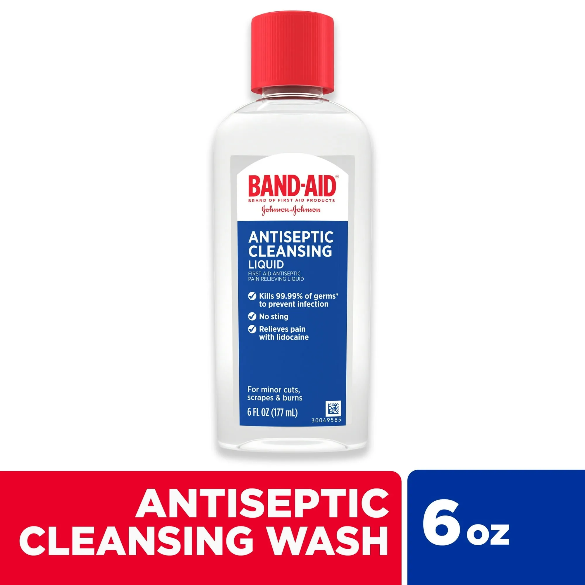 Band-Aid Hurt-Free Antiseptic Wash, 6 oz