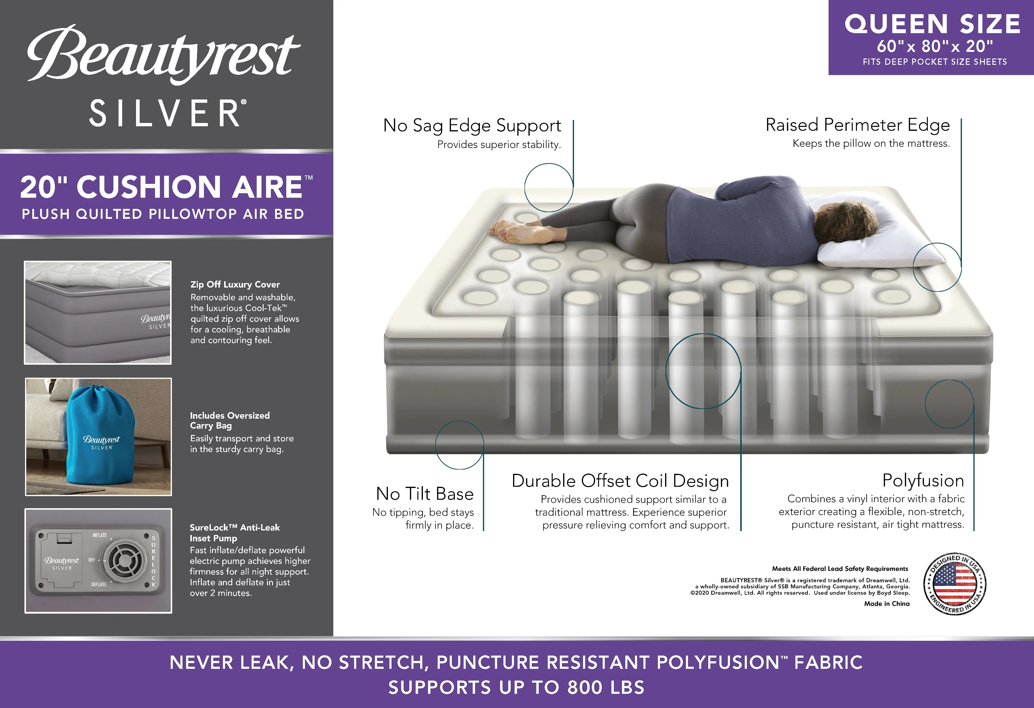 Beautyrest Silver® Cushion Aire™ Air Mattress