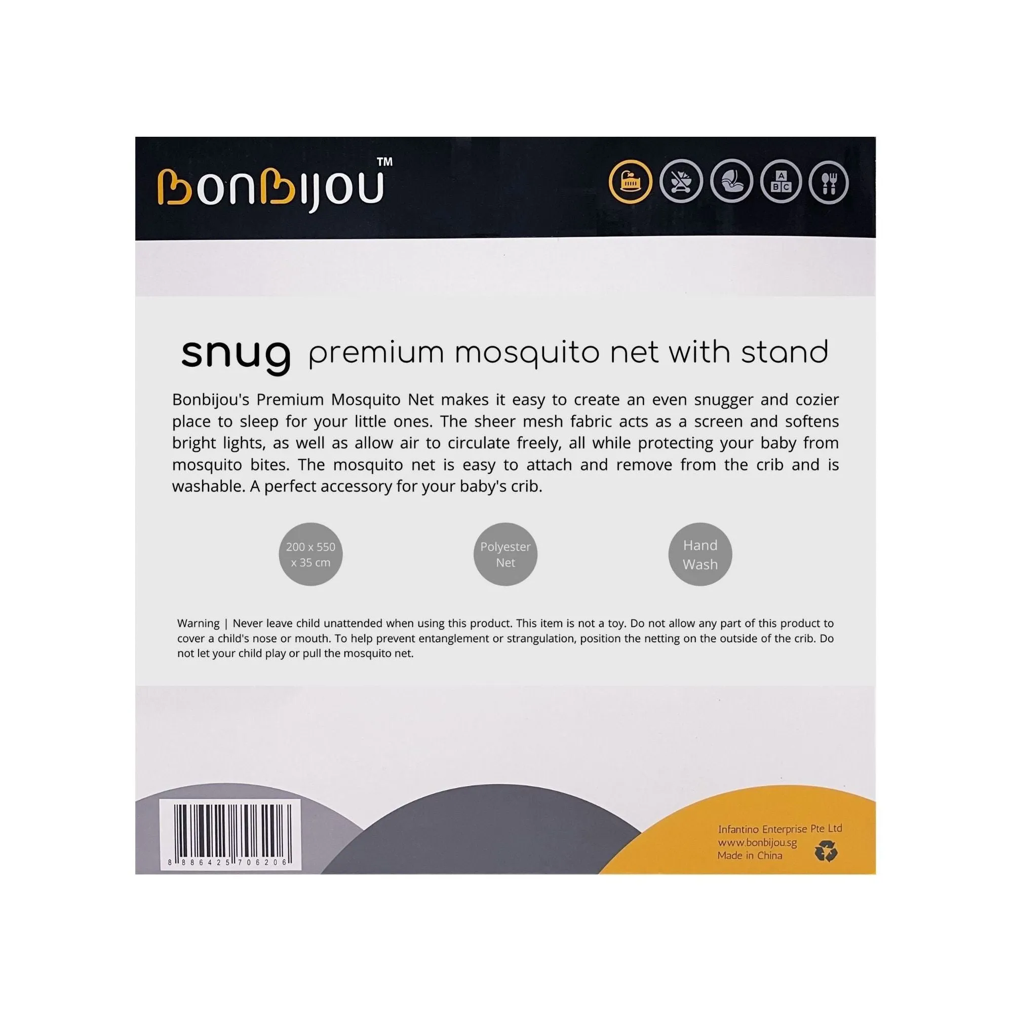 Bonbijou Premium Mosquito Net With Stand