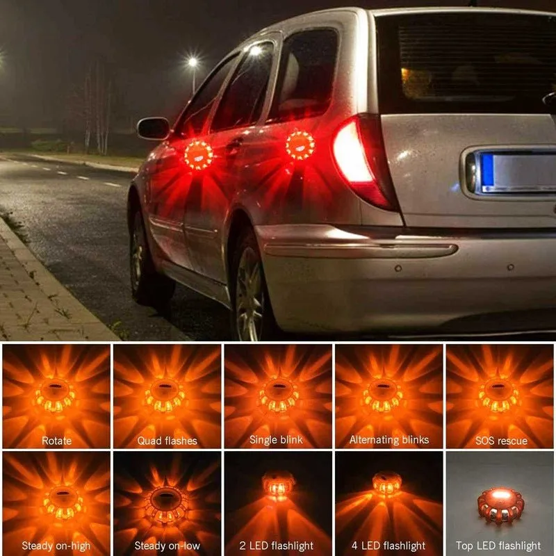 Car Emergency Lights - USB Rechargeable LED Road Flares