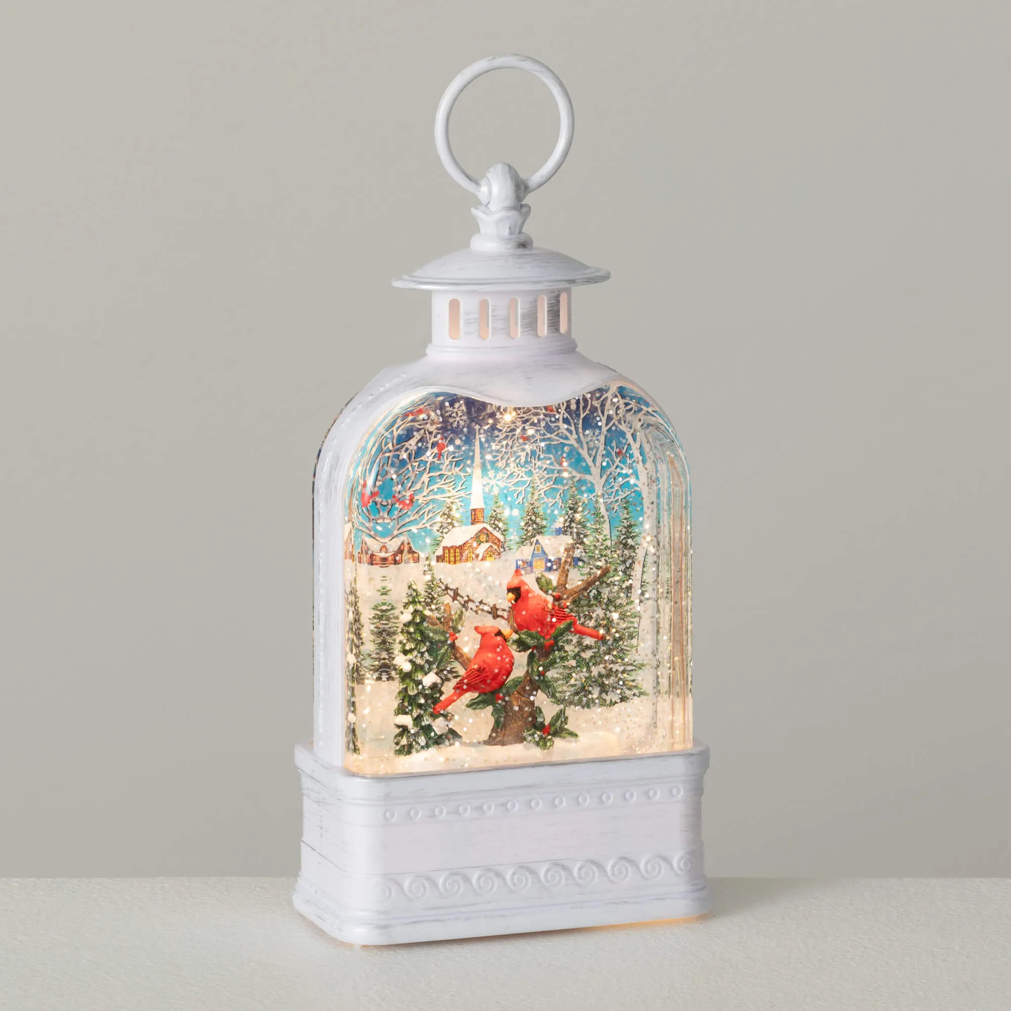 Cardinal Scene Shimmer Lantern