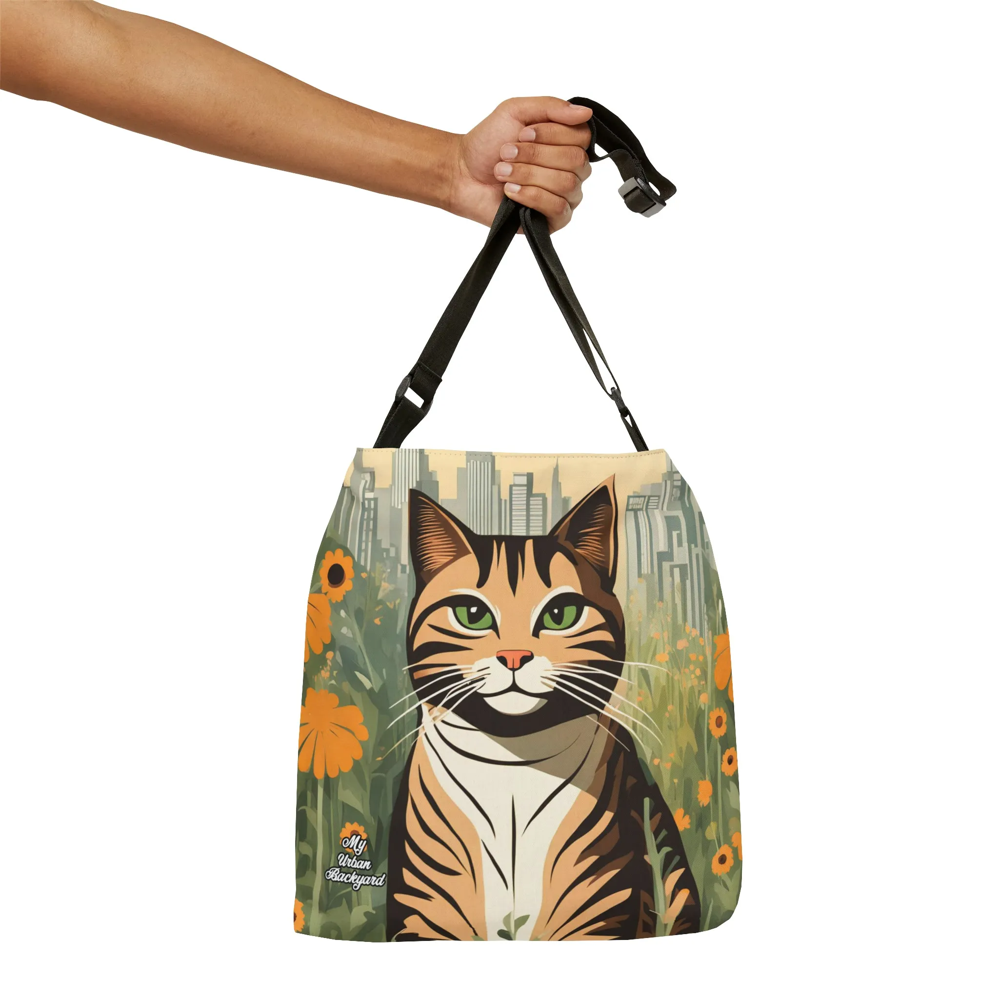 City Tabby, Tote Bag with Adjustable Strap - Trendy and Versatile