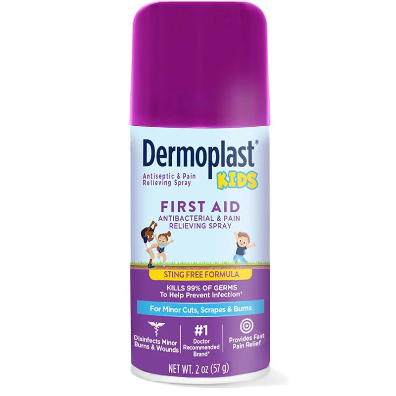 Dermoplast Kids Sting-Free First Aid Spray Antiseptic Analgesic Spray for Minor Cuts, Scrapes and Burns