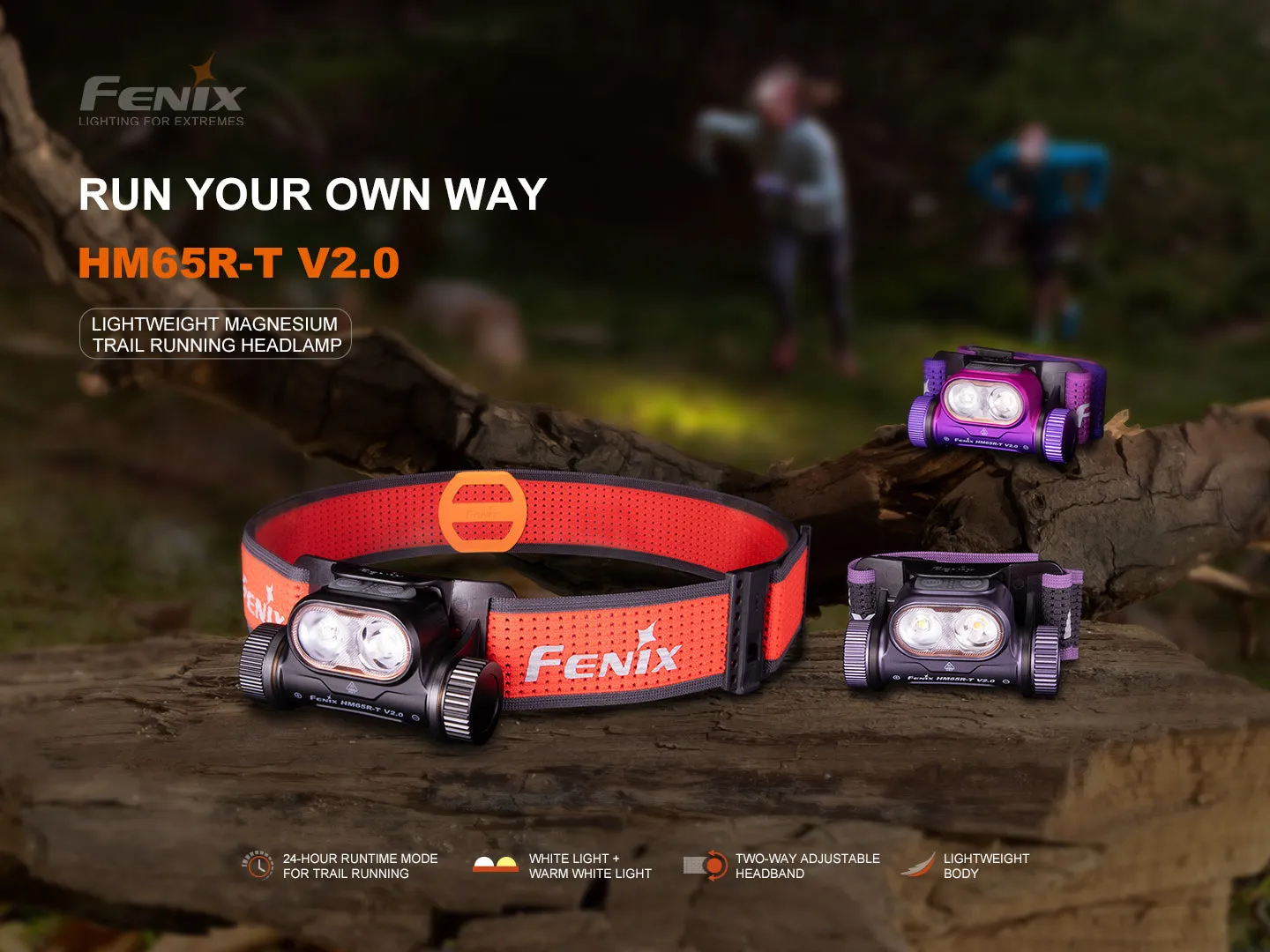 Fenix HM65R-T V2 Rechargeable Lightweight Trail Running Headlamp