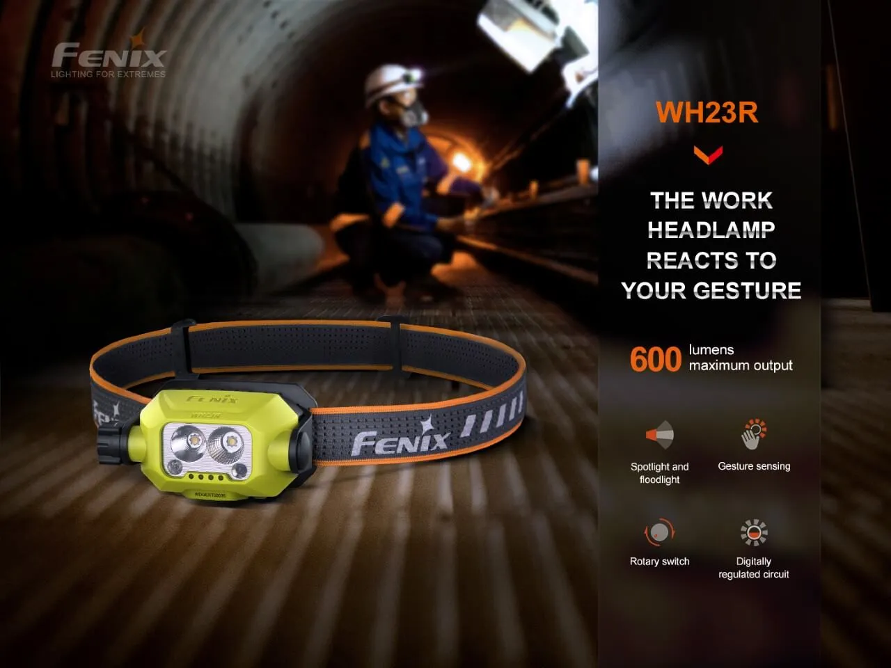 Fenix WH23R Gesture Sensing Industrial LED Headlamp