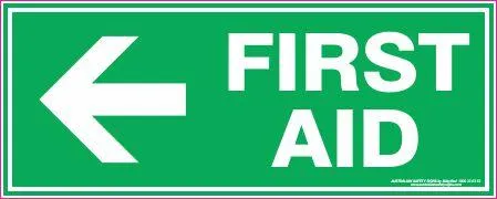 FIRST AID ARROW LEFT