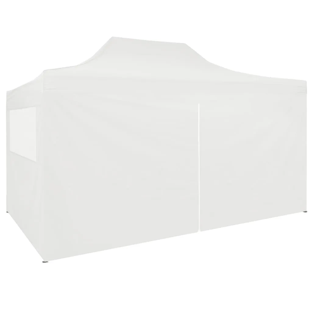 Foldable Party Tent with 4 Sidewalls 3x4.5 m White