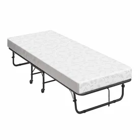 Folding Guest Bed with 4 Inch Mattress