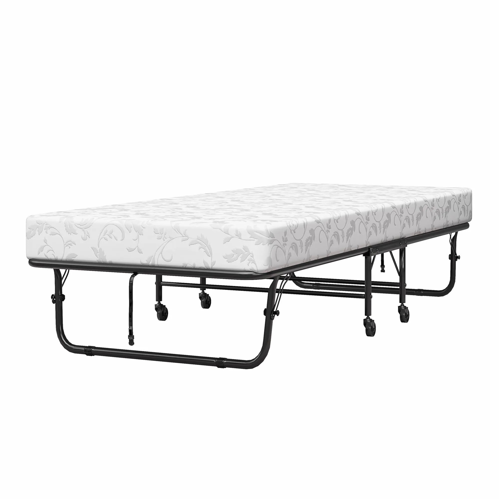 Folding Guest Bed with 4 Inch Mattress