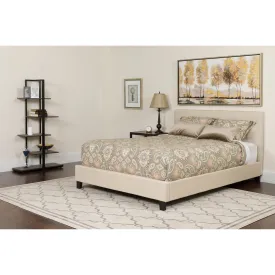 Full Platform Bed Set-Beige HG-BM-18-GG