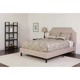 Full Platform Bed Set-Beige SL-BMF-2-GG