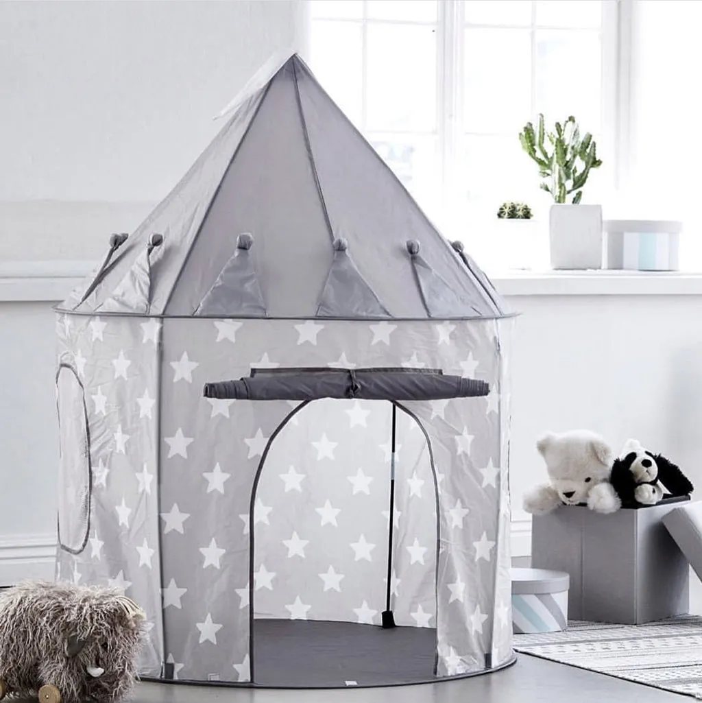 Kids Concept Play Tent - Grey Star