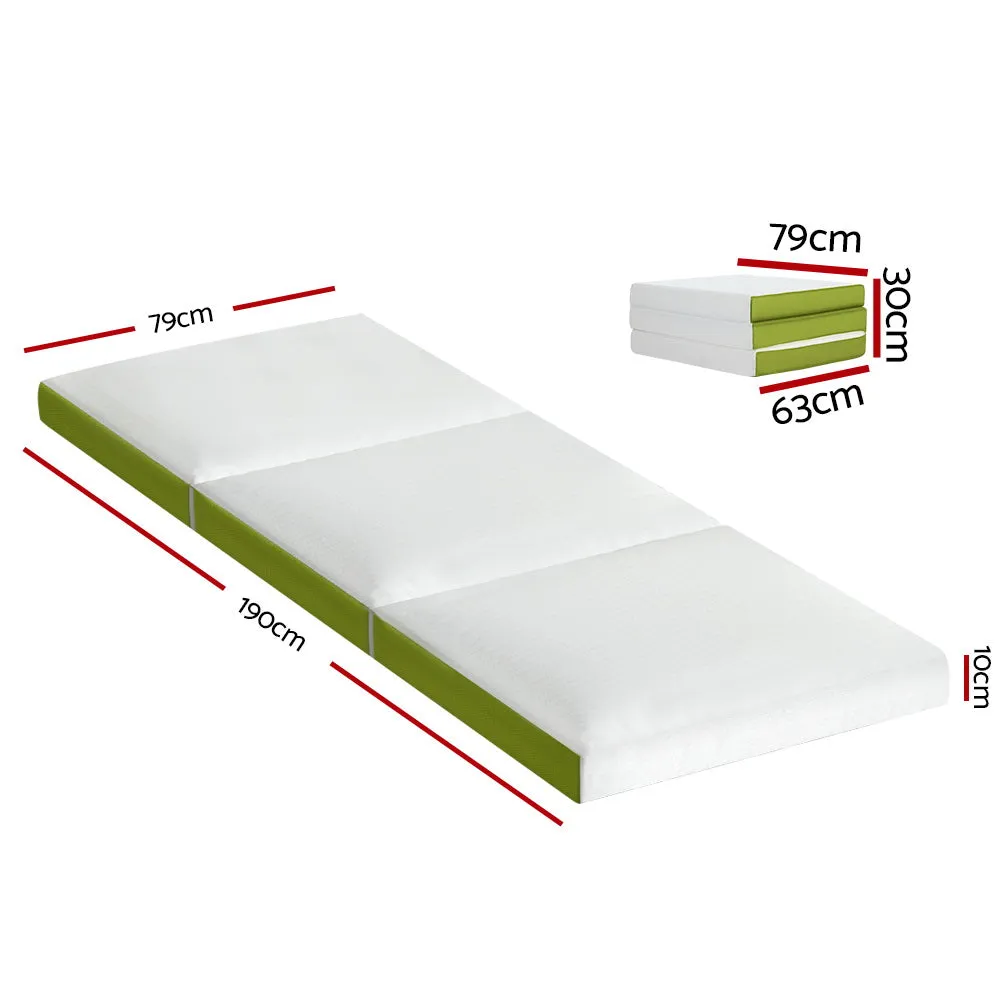 Medium-Firm Foldable Foam Mattress Trifold Design - Giselle Bedding