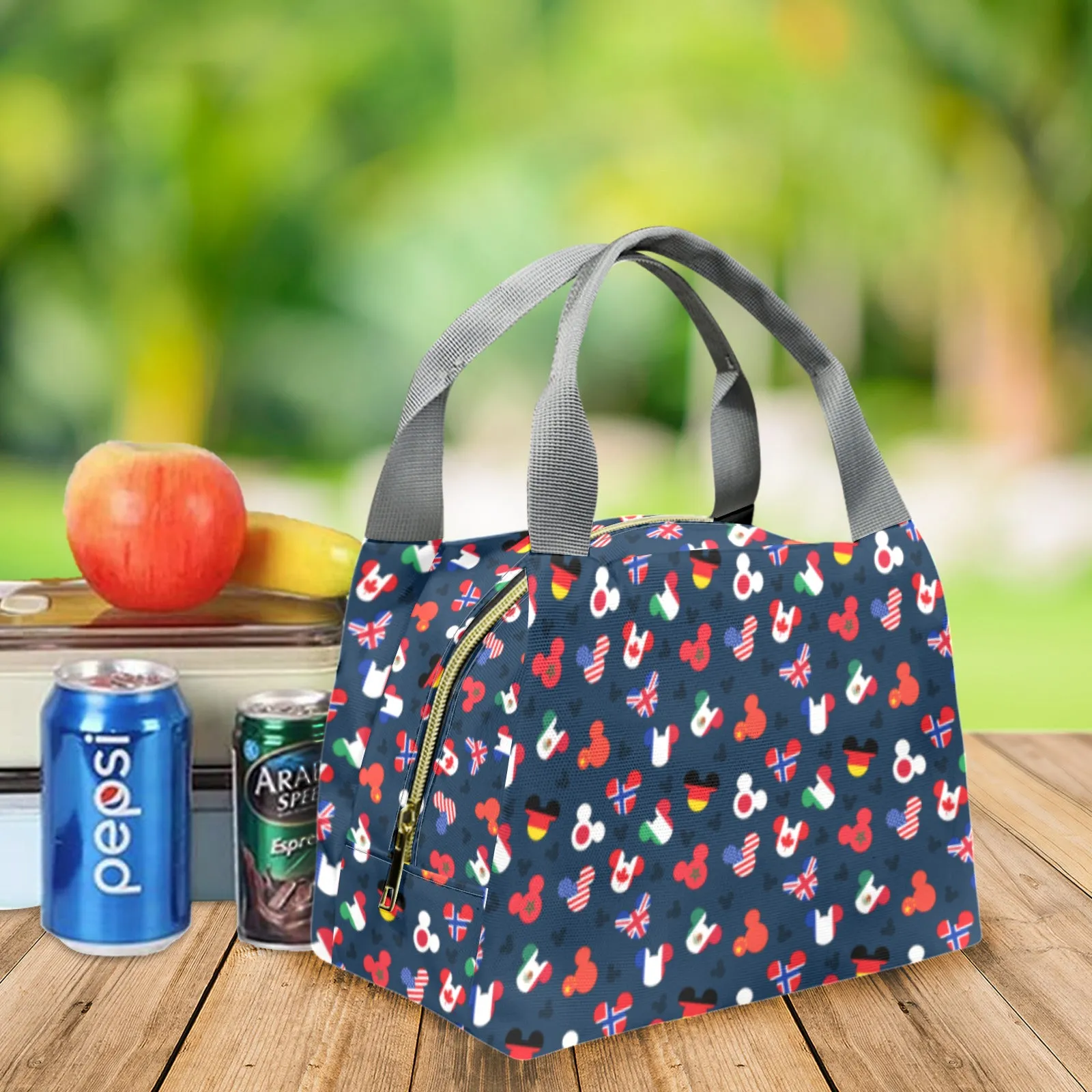 Mickey Flags Portable Lunch Bag