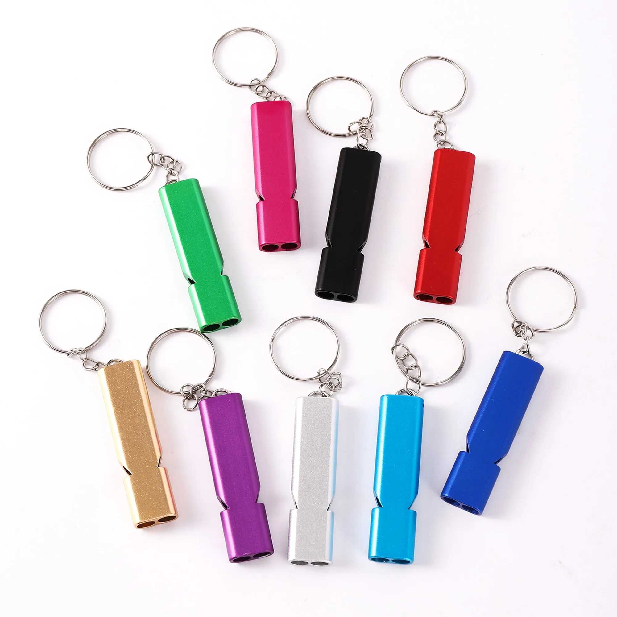 Mini Double-Barrell Whistle Self Defense Keychain