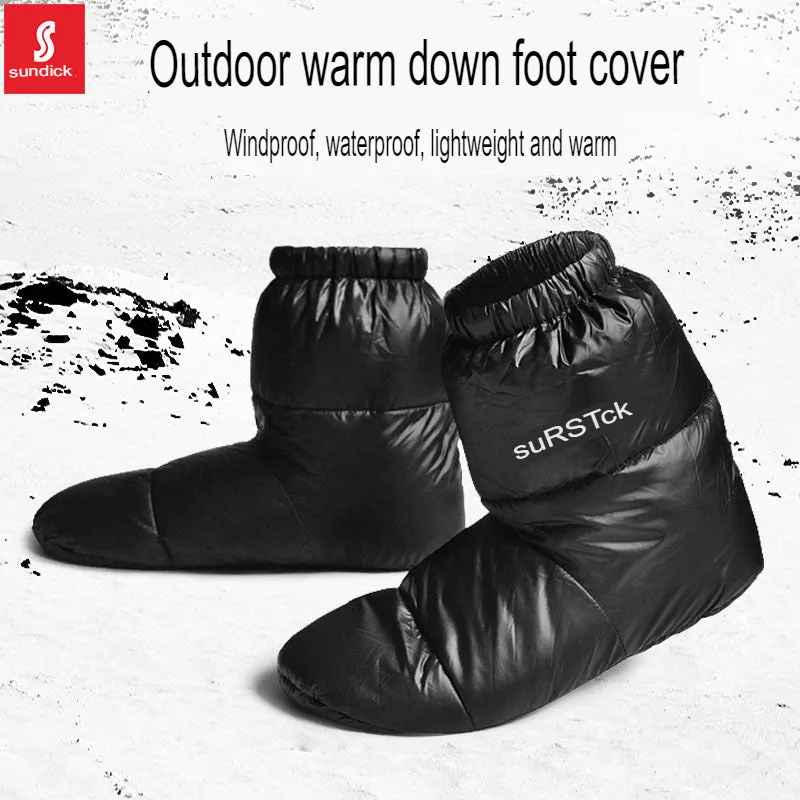 Mountain customer outdoor warm down foot covers high-cut socks winter sleeping bag warm home travel suitable