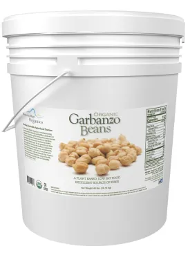 Mountain High Organics - Certified Organic Garbanzo Beans 6 Gallon/40lb Bucket