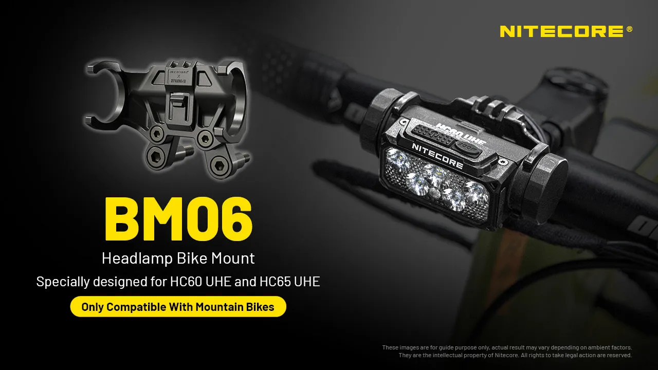 Nitecore BM06 Headlamp Bike Mount for HC60 UHE and HC65 UHE