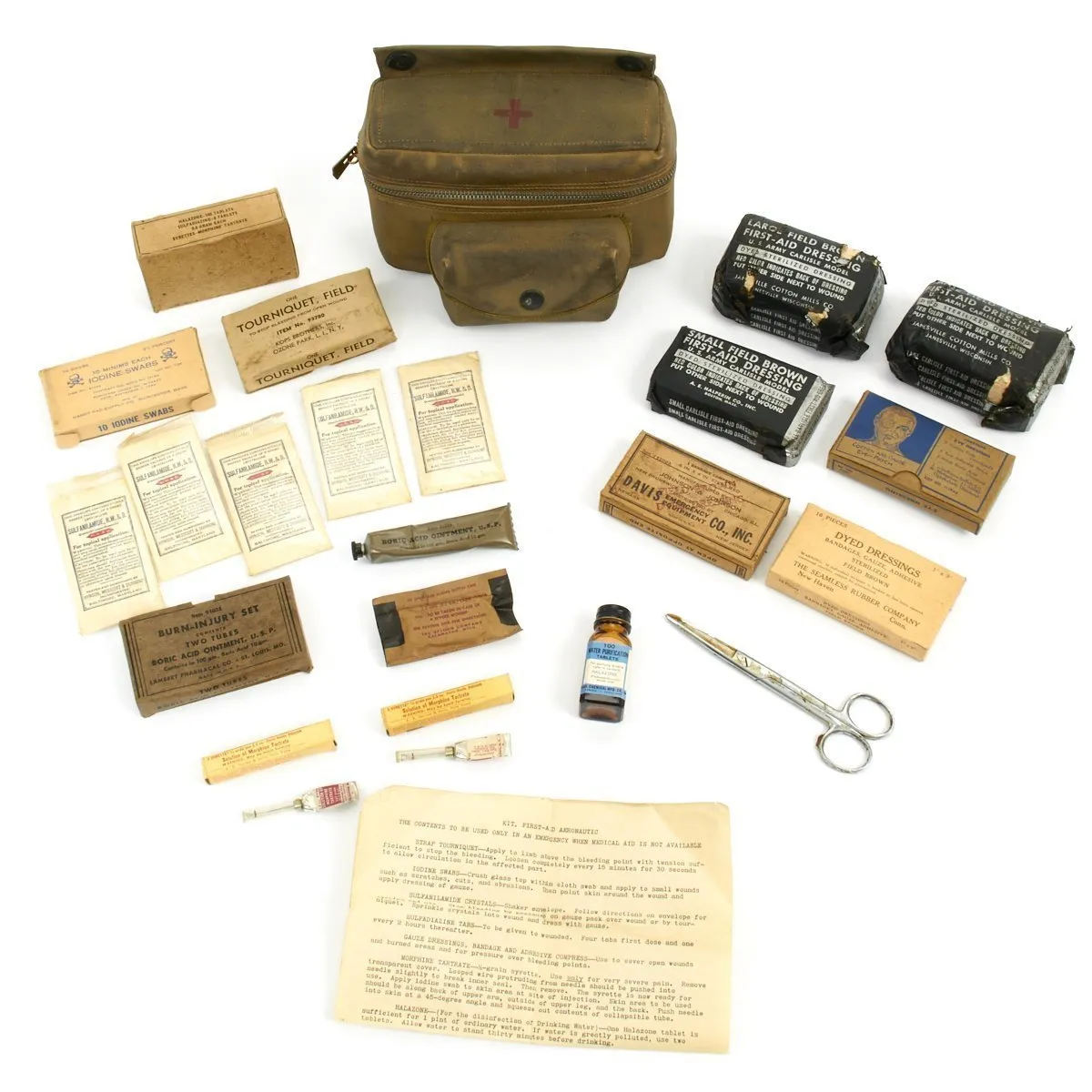 Original U.S. WWII Douglas C-47 Skytrain Aeronautic First Aid - Complete