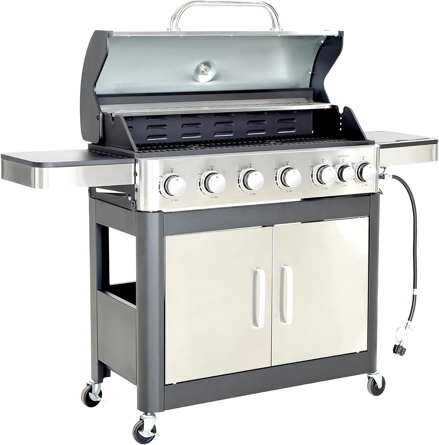 Outdoor Patio Garden Barbecue Grill, Stainless Steel