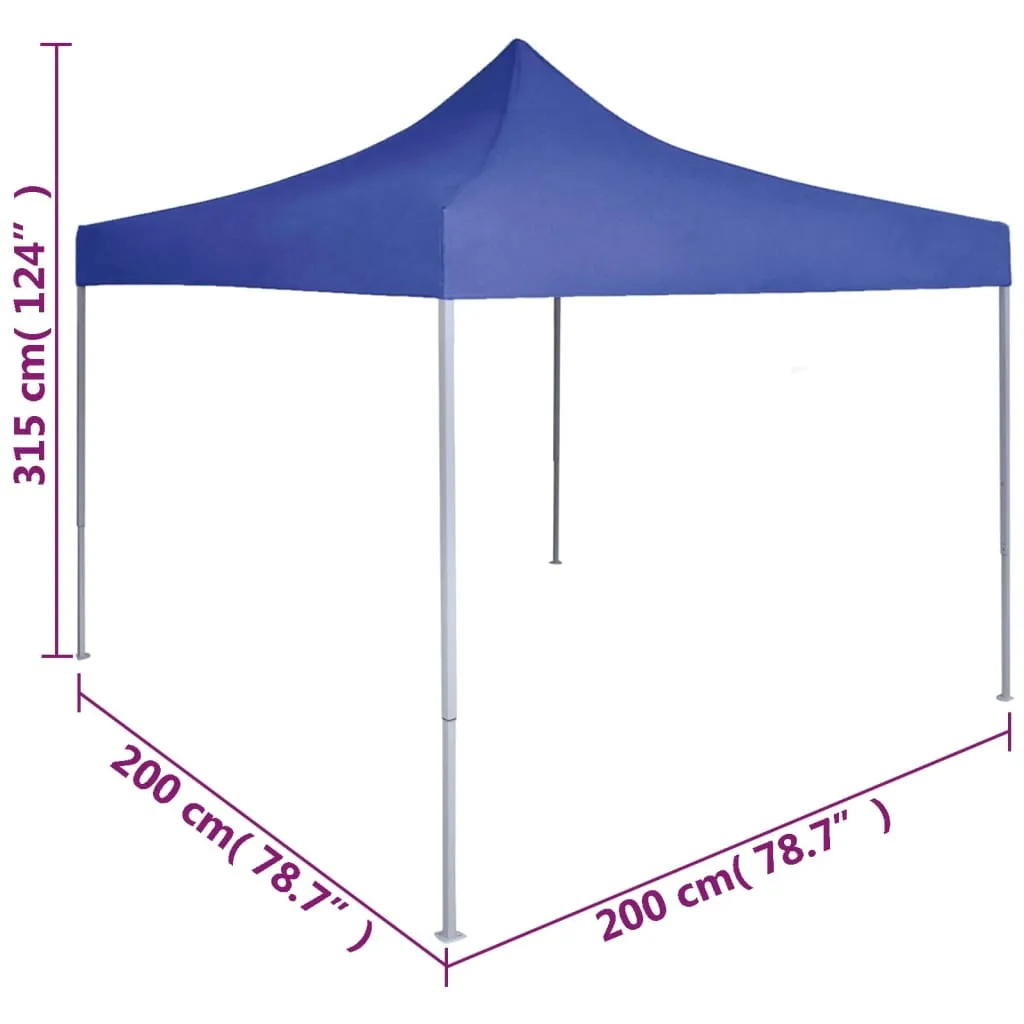 Professional Folding Party Tent 2x2 m Steel Blue