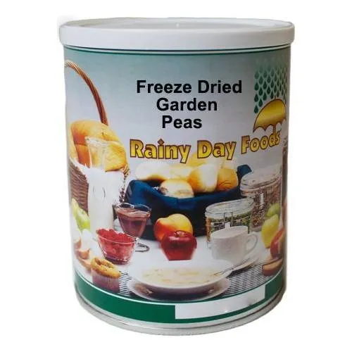 Rainy Day Foods Freeze-Dried Garden Peas 6 (Case of Six) #2.5 Cans - 43 Servings