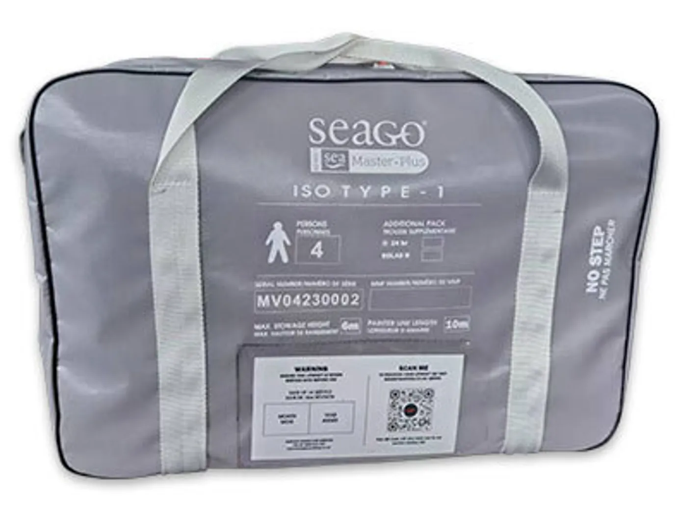 Seago Sea Master Plus ISO 9650-1 Liferaft - Valise or Container - 6 Sizes - 18 Year Warranty