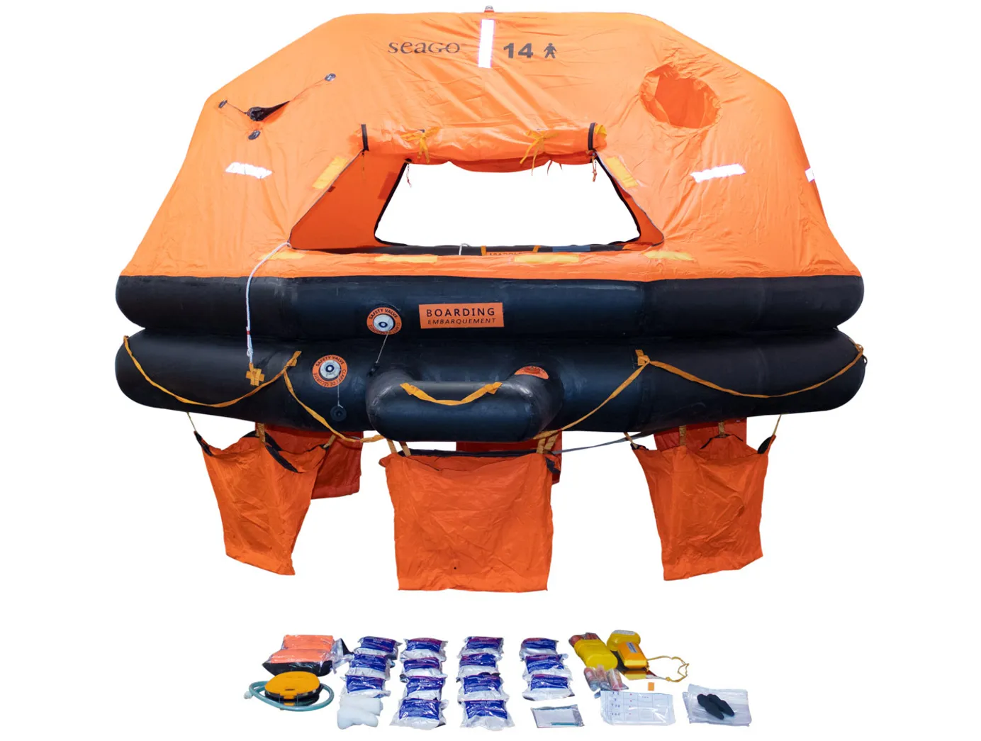 Seago Sea Master Plus ISO 9650-1 Liferaft - Valise or Container - 6 Sizes - 18 Year Warranty