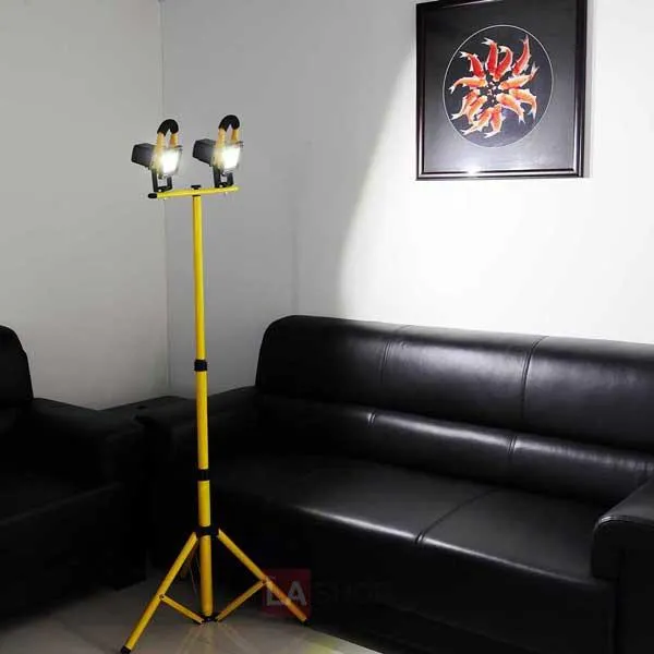 TheLAShop Adjustable Flood Light Fixture Tripod Stand with T Bar