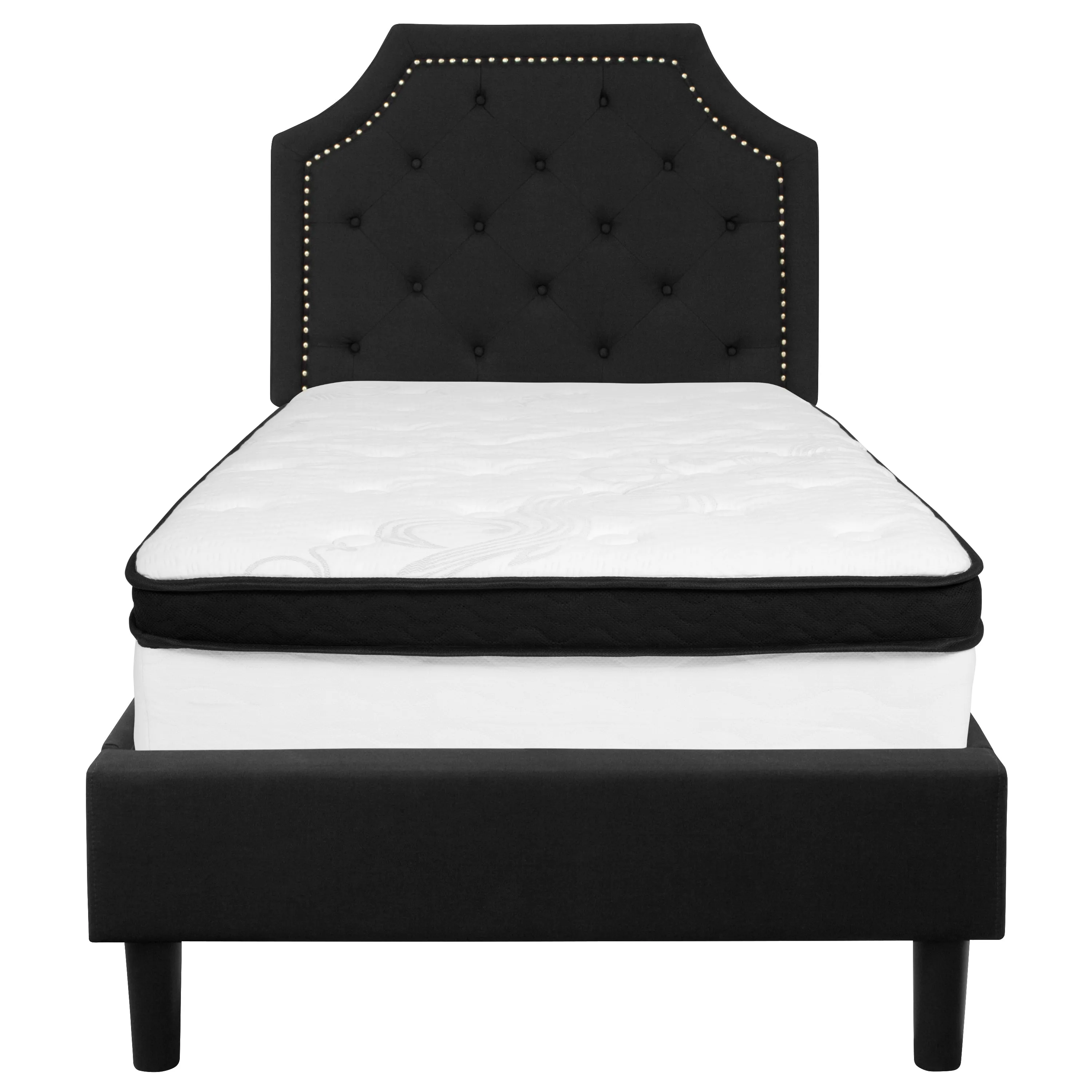 Twin Platform Bed Set-Black SL-BMF-5-GG