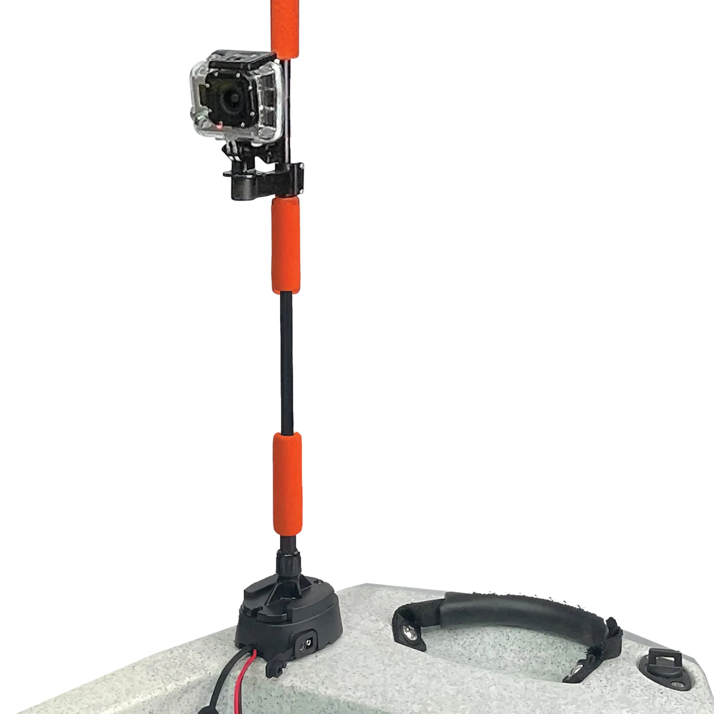 YP-LR360-PRO Lightning Rod - NEW & IMPROVED Threaded Power Connectors - Extendable Powered 360 Degree Safety Light, Flag, and Optional Accessory Mount